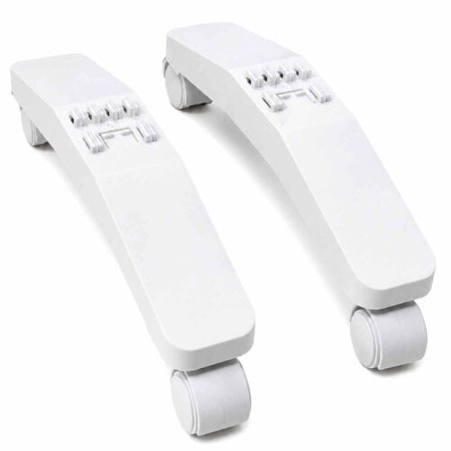 SolAire Lyndo and Vitra Verde floor standing feet with castors, white set of two