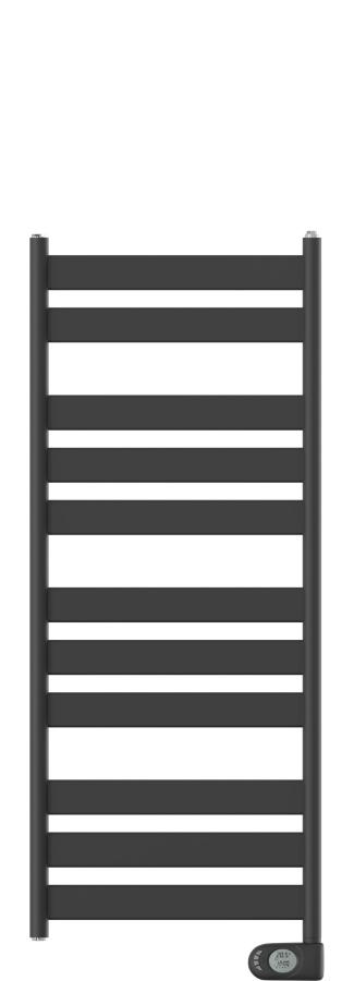 ADAX Wave 50-120-500 black electric heated towel rail, 500 x 1200 mm, 500W