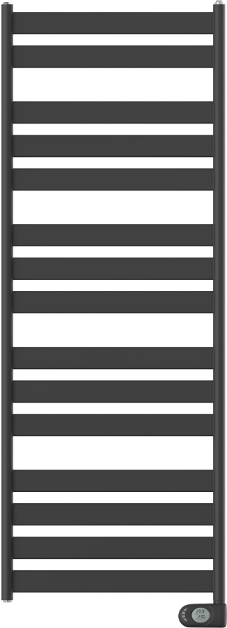 ADAX Wave 60-160-750 black electric heated towel rail, 600 x 1600 mm, 750W